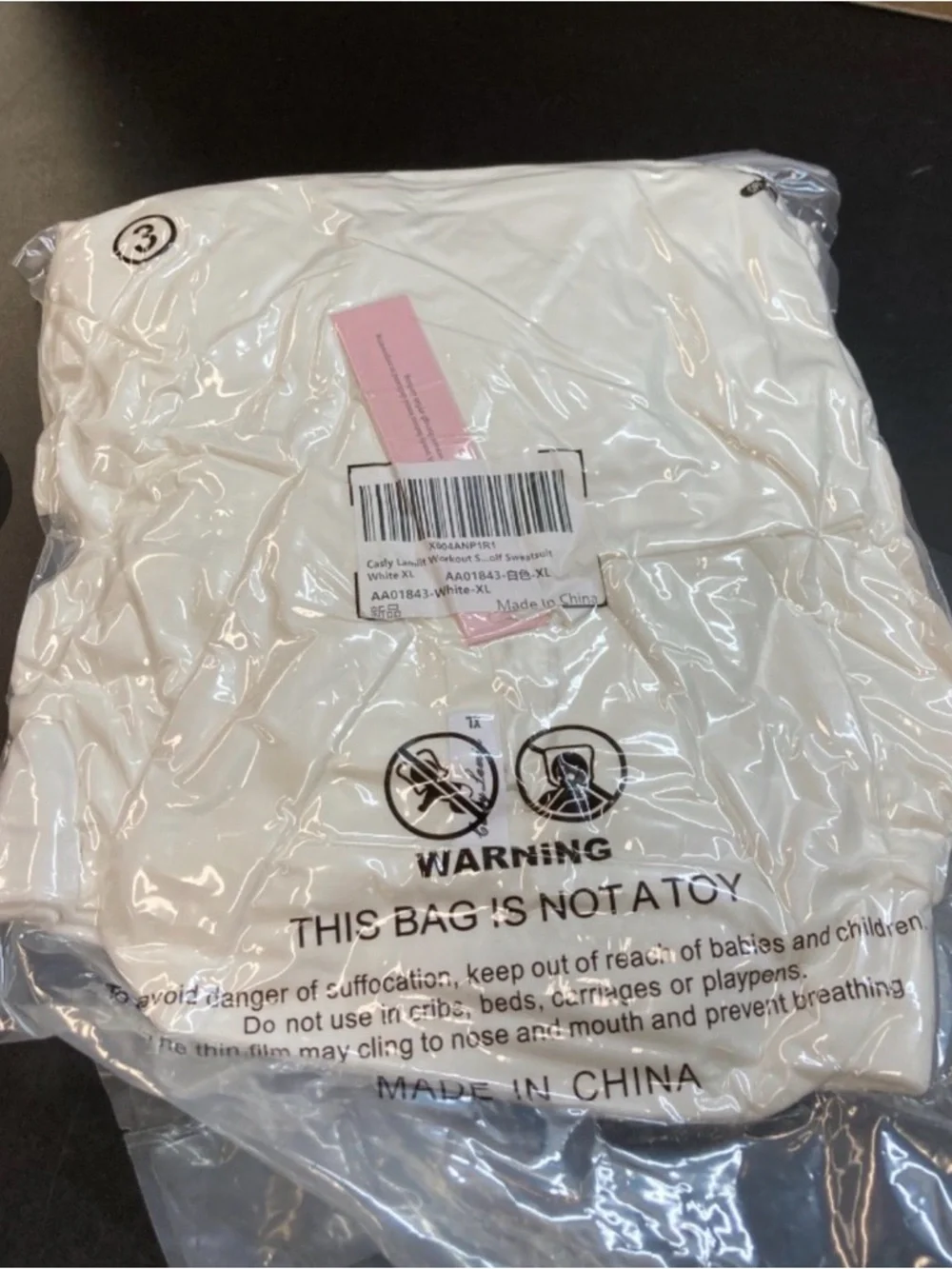 Casly Lamiit Two Piece Set White Tracksuit Skort Matching Set Tennis XL - Picture 3 of 6